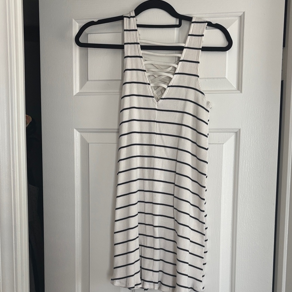 Hem & Thread Black and White Striped Tank Top